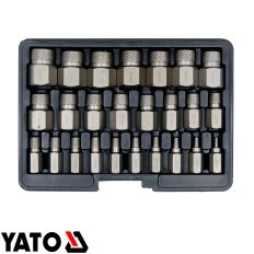   Yato YT-06034 roncsolt csavarfej kihajtó készlet, belső torx-hex-spline (25 részes)