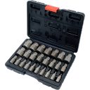 Yato YT-06034 roncsolt csavarfej kihajtó készlet, belső torx-hex-spline (25 részes)