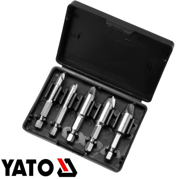 Yato YT-06035 törtcsavar kiszedő készlet, 5 részes - 1/4" bit befogású