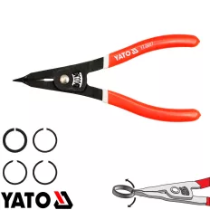   Yato YT-0607 csőrös fogó biztosító gyűrűkhöz CrV (külső, egyenes, 225 mm)