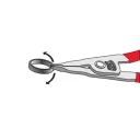 Yato YT-0607 csőrös fogó biztosító gyűrűkhöz CrV (külső, egyenes, 225 mm)