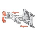 Yato YT-0641 csapágylehúzó készlet 35-150 mm (alátéttárcsa max 43 mm)