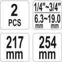 Yato YT-0645 fogó készlet bilincsekhez és tömlőkhöz, 2 részes