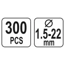 Yato YT-06884 Seeger gyűrű készlet (E típusú) 300 db