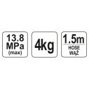 Yato YT-07061 kézi zsírzó pumpa, 4 kg (max 138 bar)