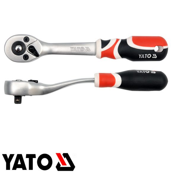 Yato YT-0730 racsnis hajtószár 1/4" CrV, 72T - hajlított 155 mm