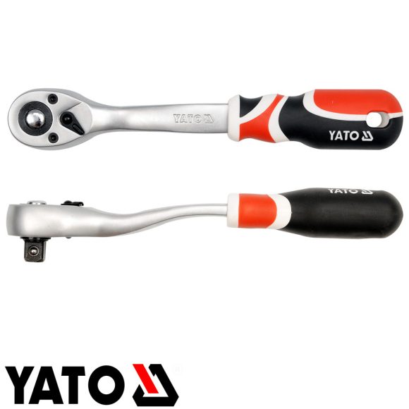 Yato YT-0732 racsnis hajtószár 1/2" CrV, 72T - hajlított 255 mm