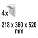 Yato YT-08874 fém szerszámosláda 520x218x360 mm (4 fiókos)