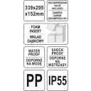 YATO YT-08902  szerszámkoffer habszivacs betéttel 339x295x152 mm (PP, IP55)