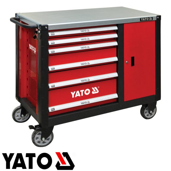 Yato YT-09002 szerszámkocsi, 6 fiókos + szekrény (113x57x100 cm)