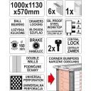 Yato YT-09002 szerszámkocsi, 6 fiókos + szekrény (113x57x100 cm)