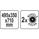 YATO YT-09160 kerekes szerszámosláda (műanyag), 495x350x710 mm
