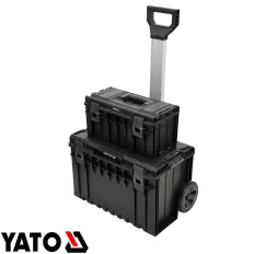   YATO YT-09162 kerekes szerszámosláda rendszer (kétrészes, műanyag), 585x425x645 mm