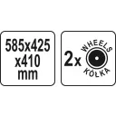 YATO YT-09166 kerekes szerszámosláda (műanyag), 585x425x410 mm