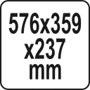 YATO YT-09168 szerszámtároló rekesz (műanyag), 576x359x237 mm