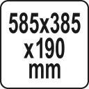 YATO YT-09169 szerszámosláda organiserrel (műanyag), 585x385x190 mm