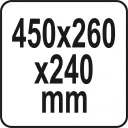YATO YT-09183 szerszámosláda rendszerezővel (műanyag), 450x260x240 mm