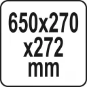 YATO YT-09184 szerszámosláda rendszerezővel (műanyag), 650x270x272 mm