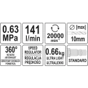 Yato YT-09695 könnyített pneumatikus fúró, max 10 mm