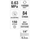 Yato YT-09740 pneumatikus excentercsiszoló gép - 150 mm