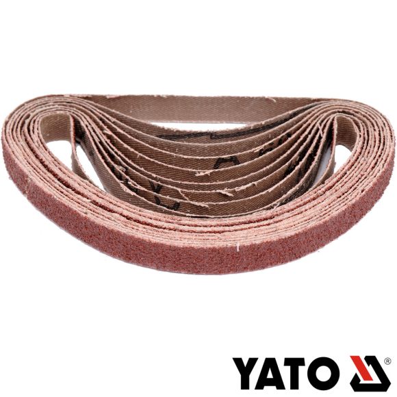 Yato YT-09743 végtelenített csiszolószalag (fa-fém), 10x330 mm, P60, 10 darabos