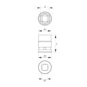 Yato YT-1015 gépi dugókulcs, hatlapú, CrMo 1/2" - 25 mm