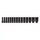 Yato YT-1055 hosszú gépi dugókulcs készlet 1/2" CrMo, 15 részes 10-32 mm / L=78 mm