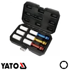   Yato YT-10563 dugókulcs készlet könnyűfém felnikhez, 6 részes 1/2" CrMo 17/19/21 mm L=150 mm