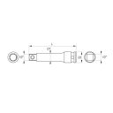 Yato YT-1060 gépi dugókulcs toldószár, CrMo 1/2" - 75 mm