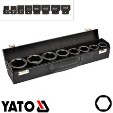   Yato YT-1115 gépi dugókulcs készlet 3/4", 8 részes 22-41 mm / L=50-57 mm
