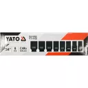 Yato YT-1155 gépi hosszú dugókulcs készlet 3/4", 8 részes 22-41 mm / L=90 mm