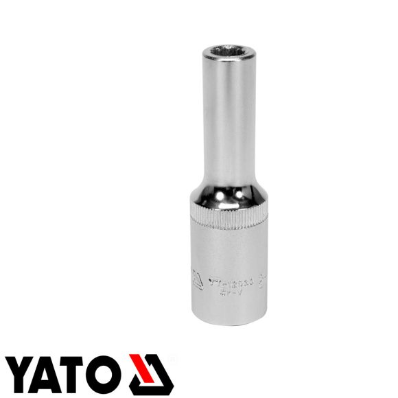 Yato YT-12930 12 szögletű hosszú dugókulcs 1/2" CrV - 8 mm, L=77mm (AS-DRIVE)