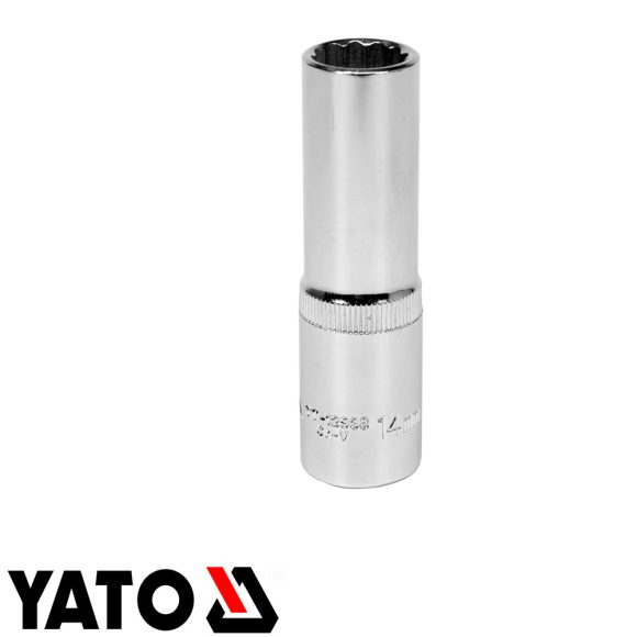 Yato YT-12936 12 szögletű hosszú dugókulcs 1/2" CrV - 14 mm, L=77mm (AS-DRIVE)