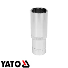   Yato YT-12943 12 szögletű hosszú dugókulcs 1/2" CrV - 21 mm, L=77mm (AS-DRIVE)