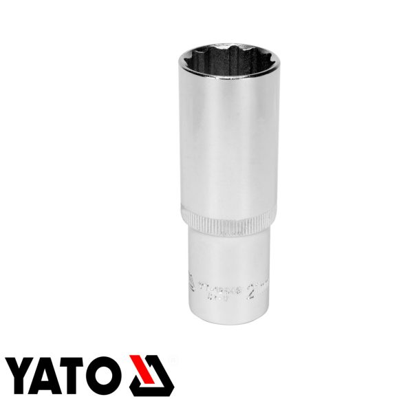 Yato YT-12943 12 szögletű hosszú dugókulcs 1/2" CrV - 21 mm, L=77mm (AS-DRIVE)