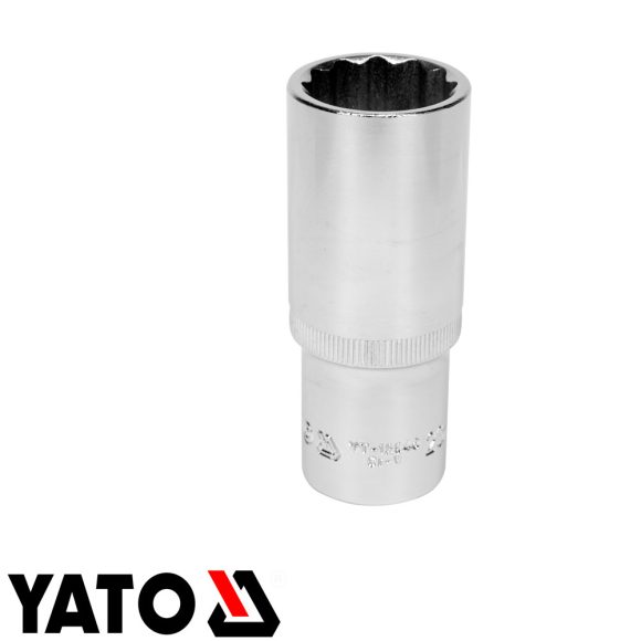 Yato YT-12945 12 szögletű hosszú dugókulcs 1/2" CrV - 23 mm, L=77mm (AS-DRIVE)