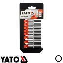 Yato YT-14431 hosszú dugókulcs készlet 1/4" CrV 5,5-13 mm, 8 részes