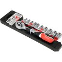 Yato YT-14432 dugókulcs készlet 1/4" CrV, 12 részes