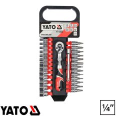 Yato YT-14433 dugókulcs készlet 1/4" CrV, 28 részes