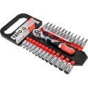 Yato YT-14433 dugókulcs készlet 1/4" CrV, 28 részes