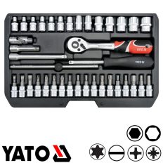 Yato YT-14471 dugókulcs készlet 1/4" CrV, 38 részes
