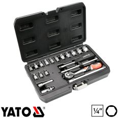  YATO YT-14491 dugókulcs készlet (CrV/CrMoV), 1/4", 20 db-os