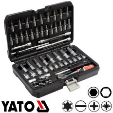 Yato YT-14501 dugókulcs készlet 1/4" CrV, 56 részes