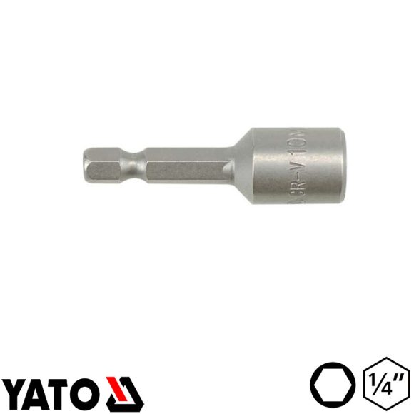 Yato YT-1505 dugókulcs behajtó bit CrV - 10 mm (1/4", mágneses)