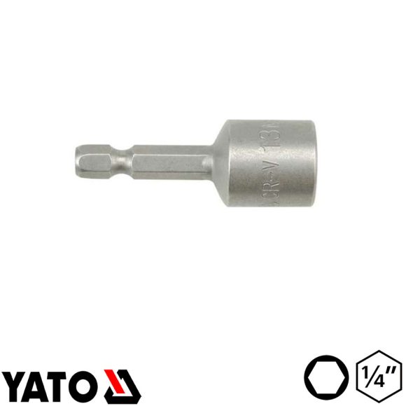 Yato YT-1508 dugókulcs behajtó bit CrV - 13 mm (1/4", mágneses)