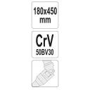 Yato YT-15277 dugókulcs csuklós T-hajtószárral, CrV - 12 mm hatlapú (L 450 mm)