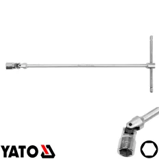   Yato YT-15280 dugókulcs csuklós T-hajtószárral, CrV - 15 mm hatlapú (L 450 mm)