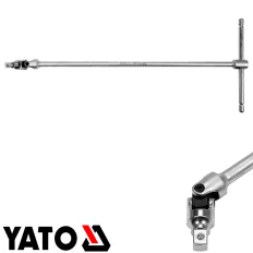   Yato YT-15292 hosszú T-hajtószár csuklóval 3/8" CrV - 450x180 mm