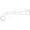 Yato YT-1628 pipakulcs, CrV., 8 mm