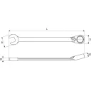 Yato YT-1651 racsnis csillag-villás kulcs, CrV - 8 mm